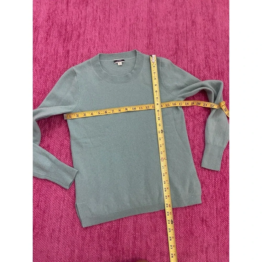 J. Crew 100% Cashmere Crewneck Pullover Sweater Green Size Small